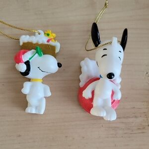 Vintage Whitman's Candy and Peanuts PVC Snoopy Ornaments - 2